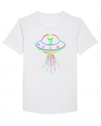 Space Alien UFO Neon Lights Rave White
