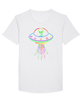 Space Alien UFO Neon Lights Rave White
