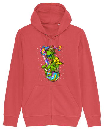 Space Alien Weed Bong Stoner Psychedelic Carmine Red