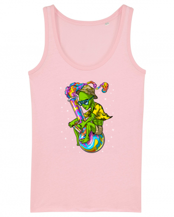 Space Alien Weed Bong Stoner Psychedelic Cotton Pink