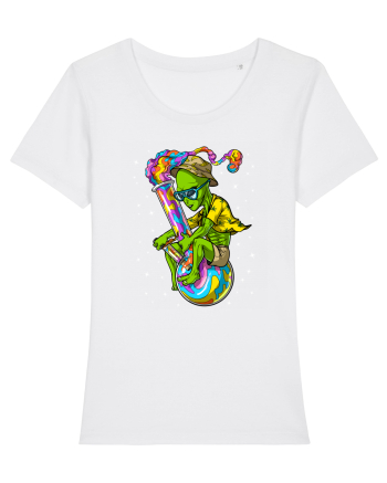 Space Alien Weed Bong Stoner Psychedelic White