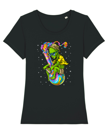 Space Alien Weed Bong Stoner Psychedelic Black