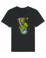 Space Alien Weed Bong Stoner Psychedelic Tricou mânecă scurtă Unisex Rocker