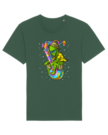 Space Alien Weed Bong Stoner Psychedelic Bottle Green