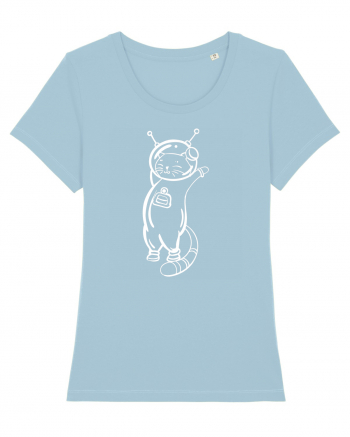 Space Cat Kitty Lovers Sky Blue