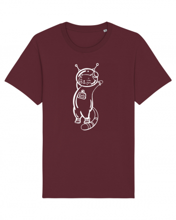 Space Cat Kitty Lovers Burgundy