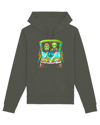 Space Shroom Hippie Alien Khaki