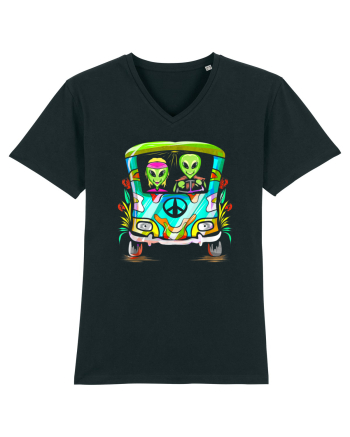 Space Shroom Hippie Alien Black