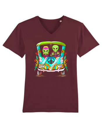 Space Shroom Hippie Alien Burgundy