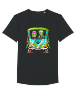 Space Shroom Hippie Alien Tricou mânecă scurtă guler larg Bărbat Skater