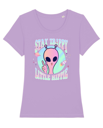 Stay Trippy Little Hippie Art Peace Sign Lavender Dawn