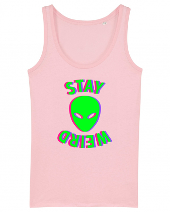 Stay Weird Glitch Cotton Pink