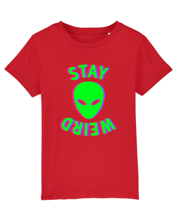 Stay Weird Glitch Red