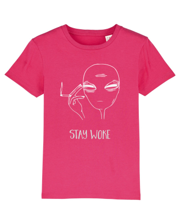 Stay Woke Cool Smoking Alien Raspberry