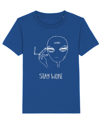 Stay Woke Cool Smoking Alien Majorelle Blue