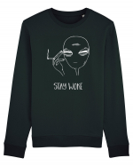 Stay Woke Cool Smoking Alien Bluză mânecă lungă Unisex Rise