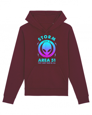 Storm Area 51 Funny Alien They Cant Take Us All Burgundy