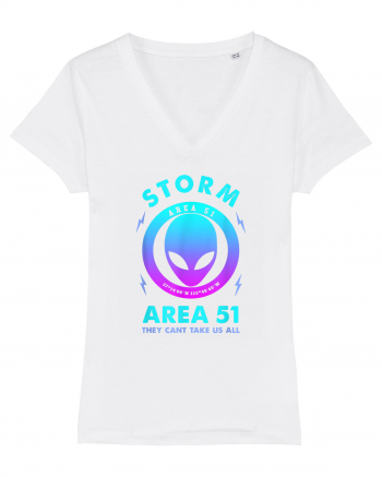 Storm Area 51 Funny Alien They Cant Take Us All White