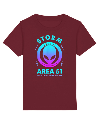 Storm Area 51 Funny Alien They Cant Take Us All Burgundy