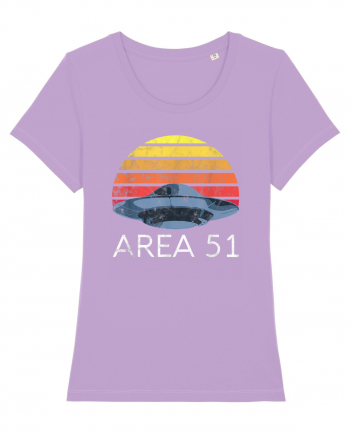 Storm Area 51 Retro UFO Alien Lavender Dawn