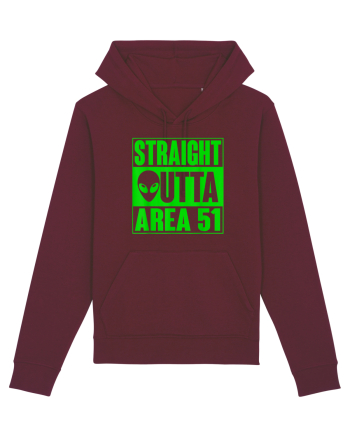 Straight Outta Area 51 UFO Alien Burgundy