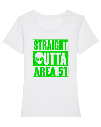 Straight Outta Area 51 UFO Alien White