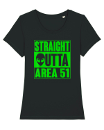 Straight Outta Area 51 UFO Alien Tricou mânecă scurtă guler larg fitted Damă Expresser