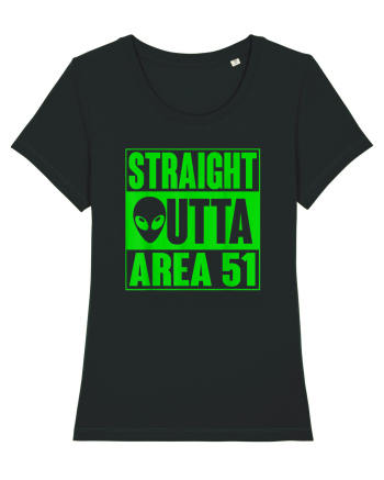 Straight Outta Area 51 UFO Alien Black