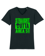 Straight Outta Area 51 UFO Alien Tricou mânecă scurtă guler V Bărbat Presenter