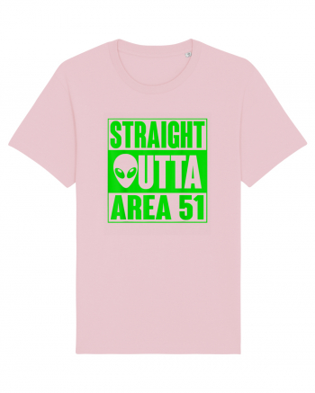 Straight Outta Area 51 UFO Alien Cotton Pink
