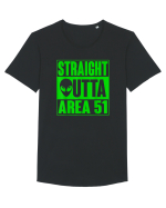 Straight Outta Area 51 UFO Alien Tricou mânecă scurtă guler larg Bărbat Skater