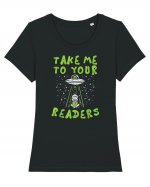 Take Me To Your Readers Tricou mânecă scurtă guler larg fitted Damă Expresser