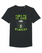 Take Me To Your Readers Tricou mânecă scurtă guler larg Bărbat Skater