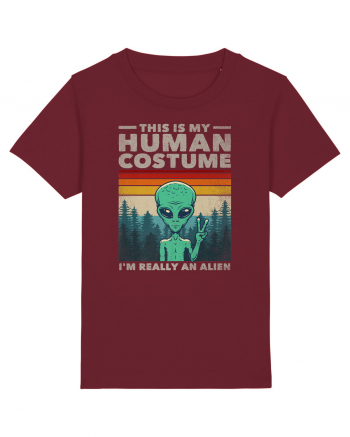 This Is My Human Costume I'm Really An Alien Burgundy