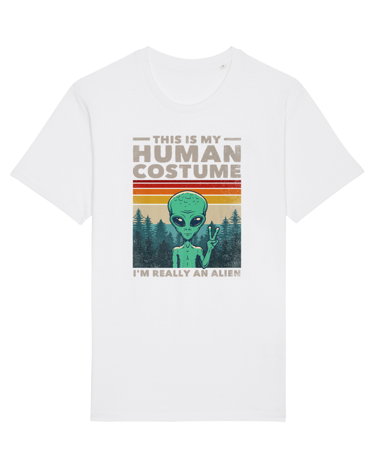Tricou mânecă scurtă Unisex Rocker White