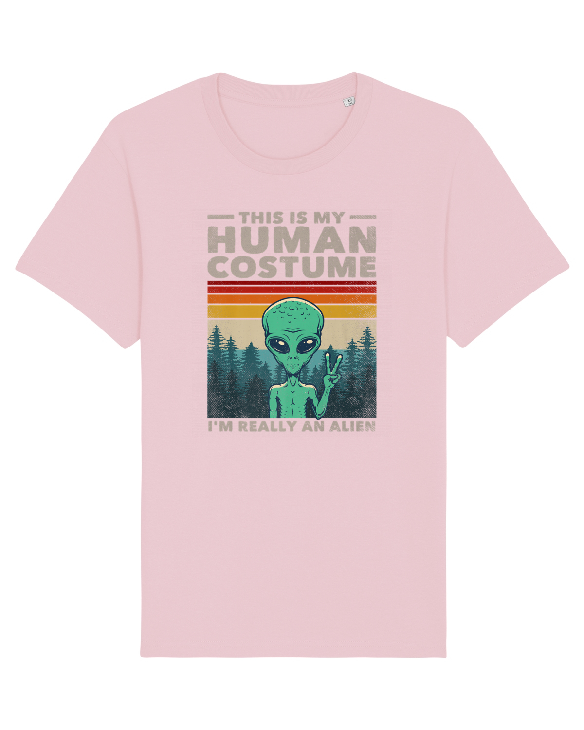 Tricou mânecă scurtă Unisex Rocker Cotton Pink
