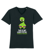 This Is My Human Costume I'm Really An Alien Tricou mânecă scurtă guler V Bărbat Presenter