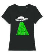 This Is My Human Costume I'm Really An Alien Tricou mânecă scurtă guler larg fitted Damă Expresser