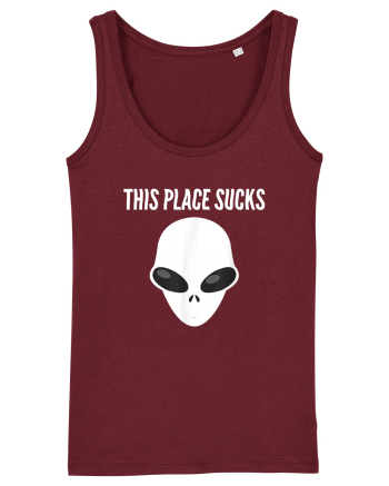 This Place Sucks Alien Burgundy