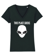 This Place Sucks Alien Tricou mânecă scurtă guler V Damă Evoker