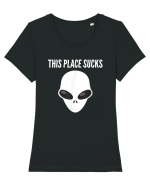 This Place Sucks Alien Tricou mânecă scurtă guler larg fitted Damă Expresser