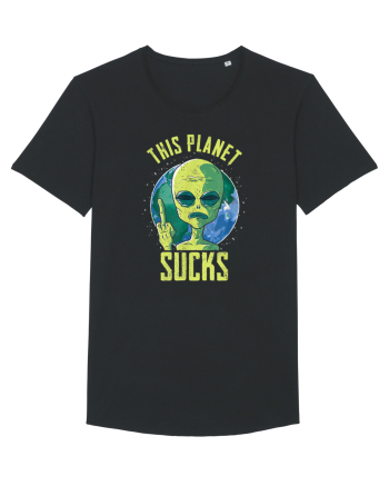 This Planet Sucks Green Alien Head Black