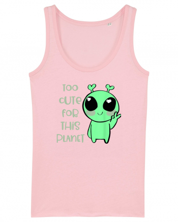 Too Cute For This Planet Kawaii Alien Art Cotton Pink