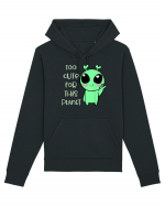 Too Cute For This Planet Kawaii Alien Art Hanorac Unisex Drummer