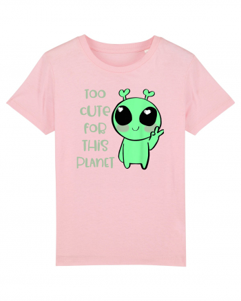 Too Cute For This Planet Kawaii Alien Art Cotton Pink