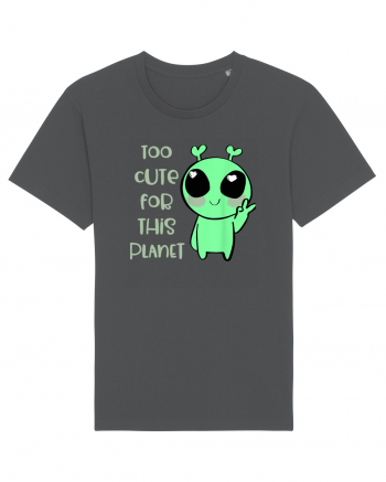 Too Cute For This Planet Kawaii Alien Art Anthracite