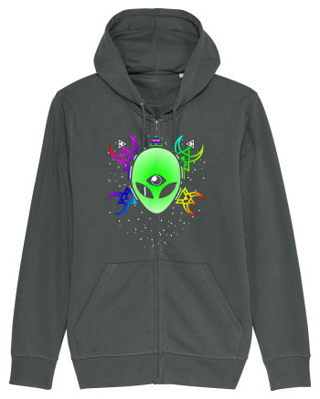Trippy Rave Alien Sacred Geometry Spiritual Anthracite