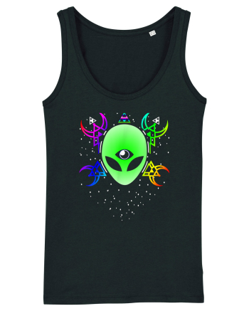 Trippy Rave Alien Sacred Geometry Spiritual Black