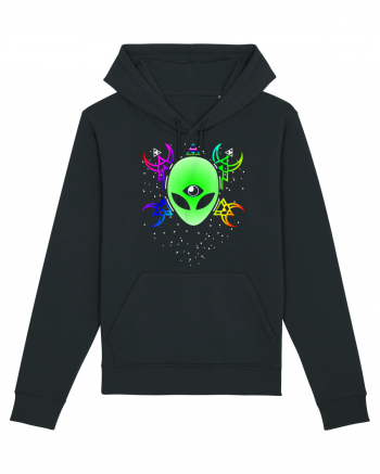 Trippy Rave Alien Sacred Geometry Spiritual Black