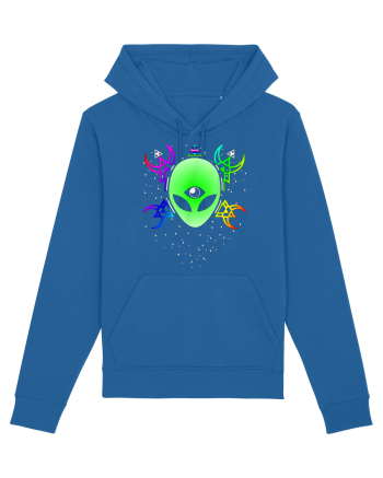 Trippy Rave Alien Sacred Geometry Spiritual Royal Blue